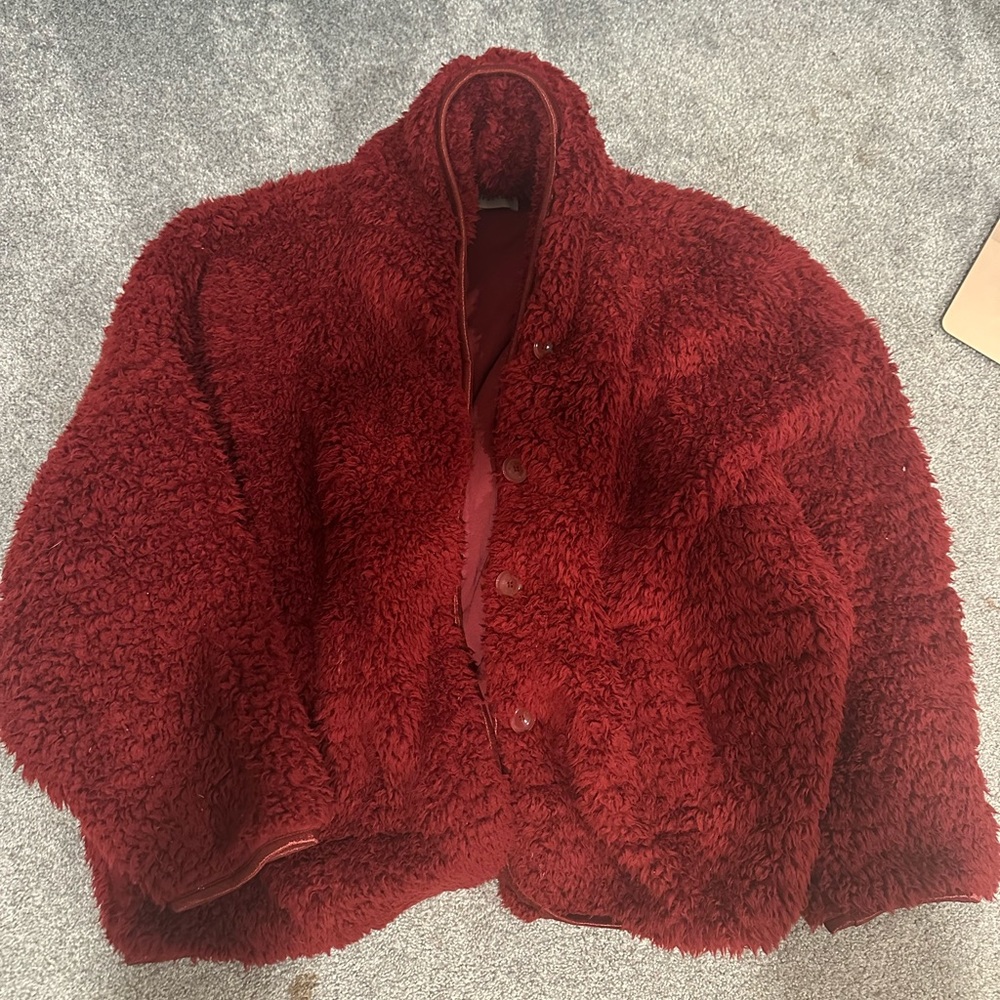 Urban Outfitters Teddy Cozy Coat, Faux Fur with Buttons
